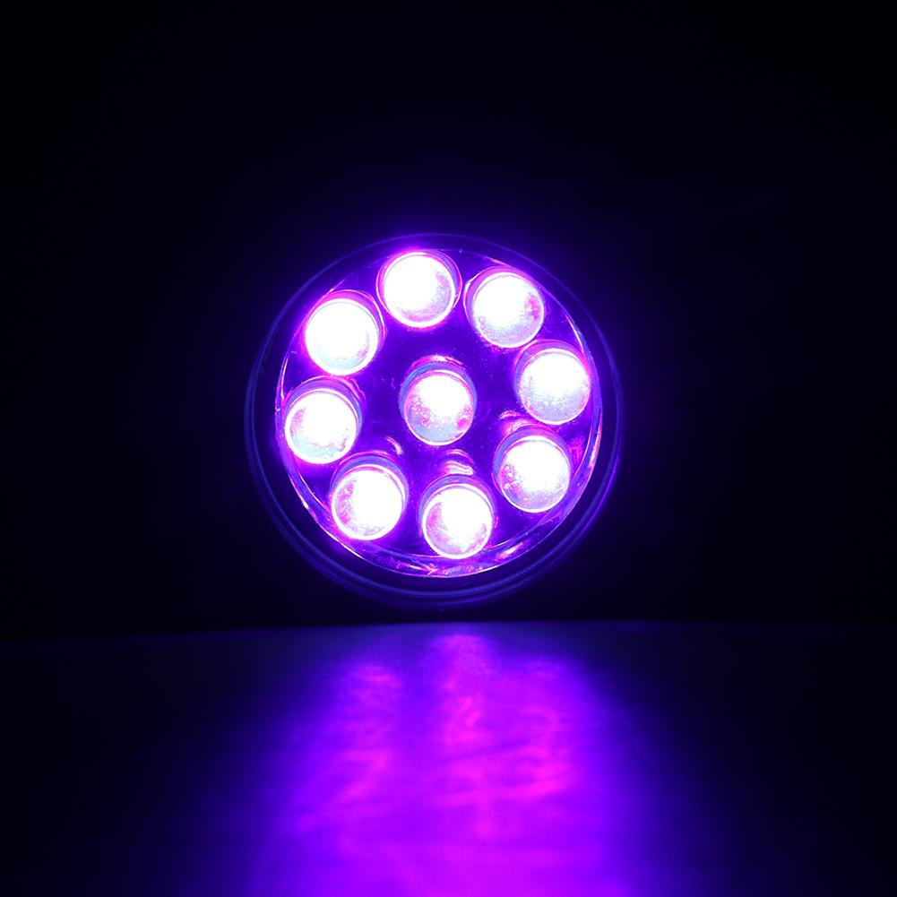 Mini 9LED UV Flashlight Ultraviolet Ultra Violet Invisible Ink Marker Detection Torch Light 3AAA UV Lamp - V.I.P Digital Presence