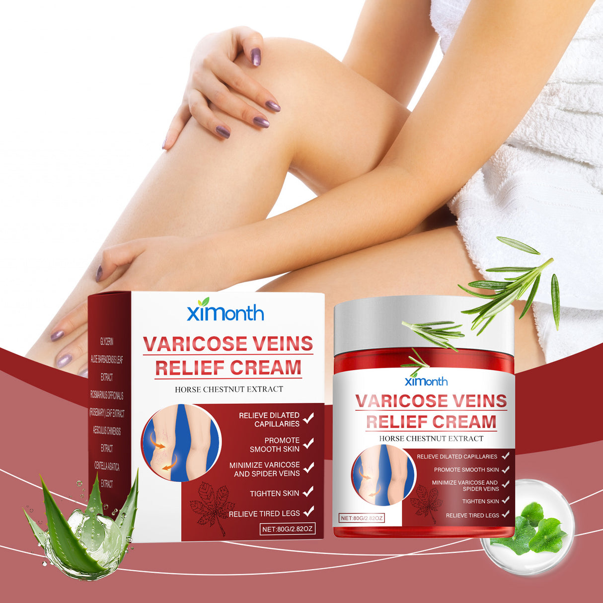 Venous Repair Cream Leg Massage To Relieve Leg Swelling Earthworm Leg Skin Body Massage Cream - V.I.P Digital Presence