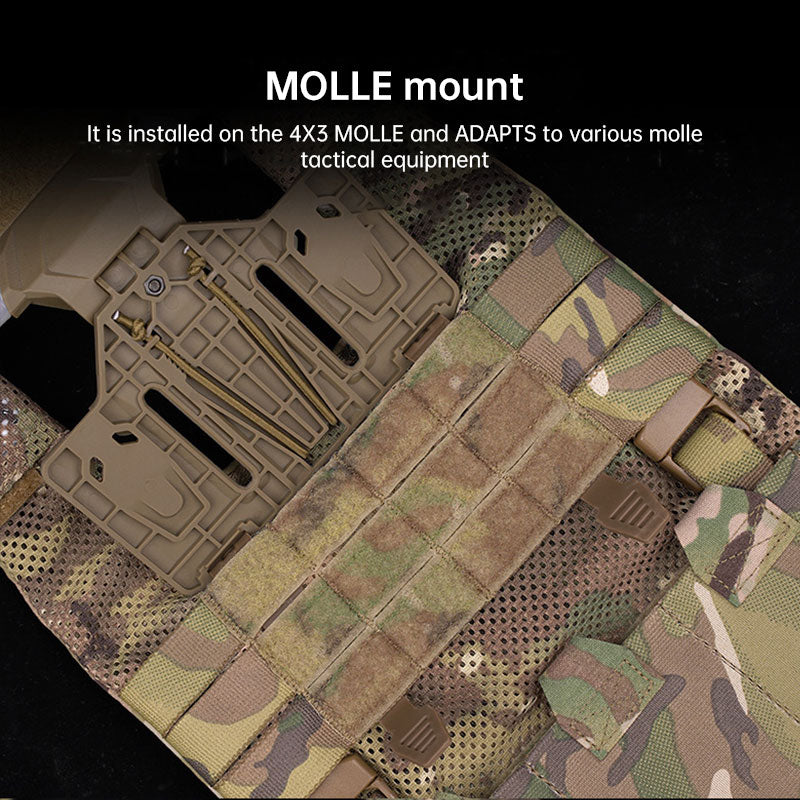 MOLLE mount war vest chest hanging universal chest mobile phone plate carrier folding navigation board