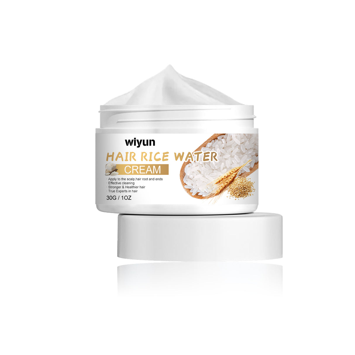 WIYUN Hair Rice Water Cream, Scalp Massage Hydrating And Moisturizing Hair Roots Repair Dry Hair Impetuous Smooth Hair Care - V.I.P Digital Presence