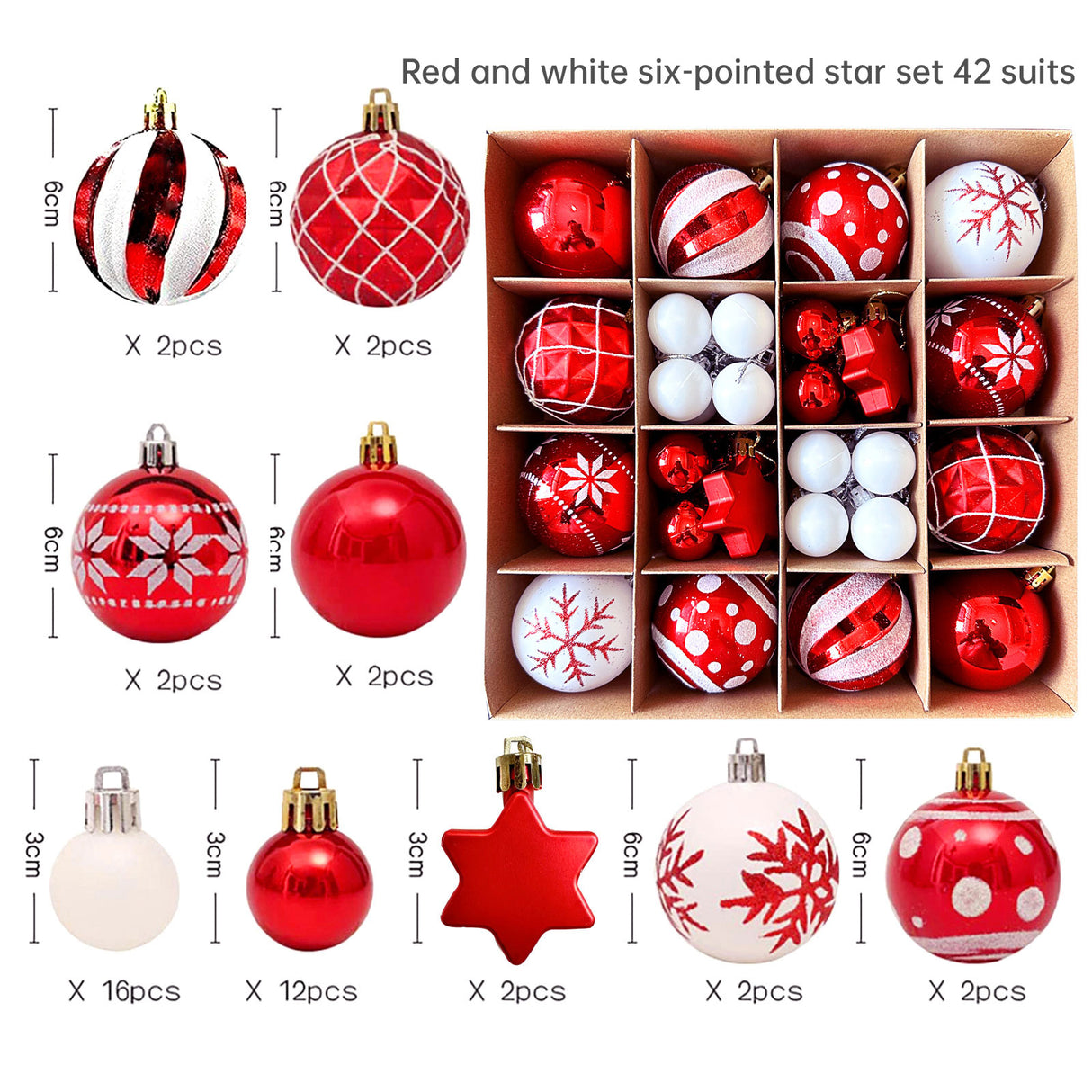Christmas decoration 6cm electroplated ball plastic ball special-shaped painted Christmas ball gift Christmas tree pendant - V.I.P Digital Presence