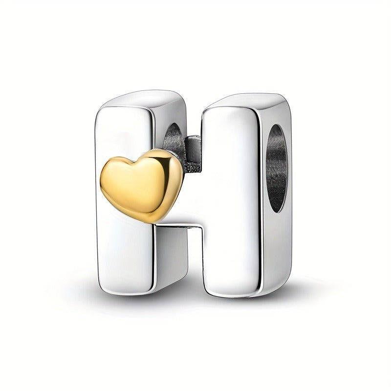 Copper Plated Silver English Letter Pendant Bead Bracelet Necklace Diy - V.I.P Digital Presence