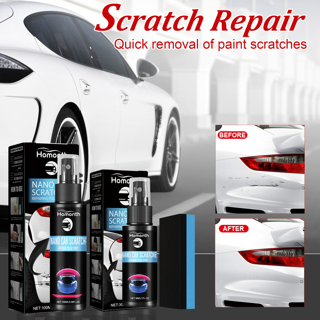 Scratch Repair Spray, Automotive Scratch Reconditioning Cleaning Repair Maintenance Brightening Care Paint Spray - V.I.P Digital Presence