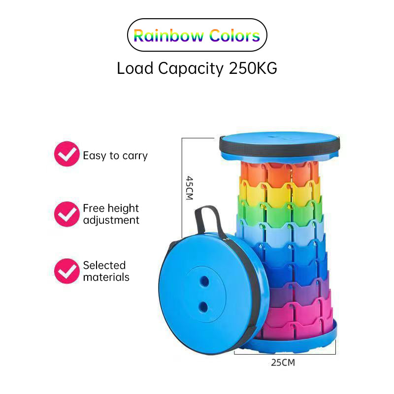 400lbs Capacity Heavy - Duty Folding Stool. Collapsible, Telescoping, Portable. Ideal for Camping & Fishing. - V.I.P Digital Presence