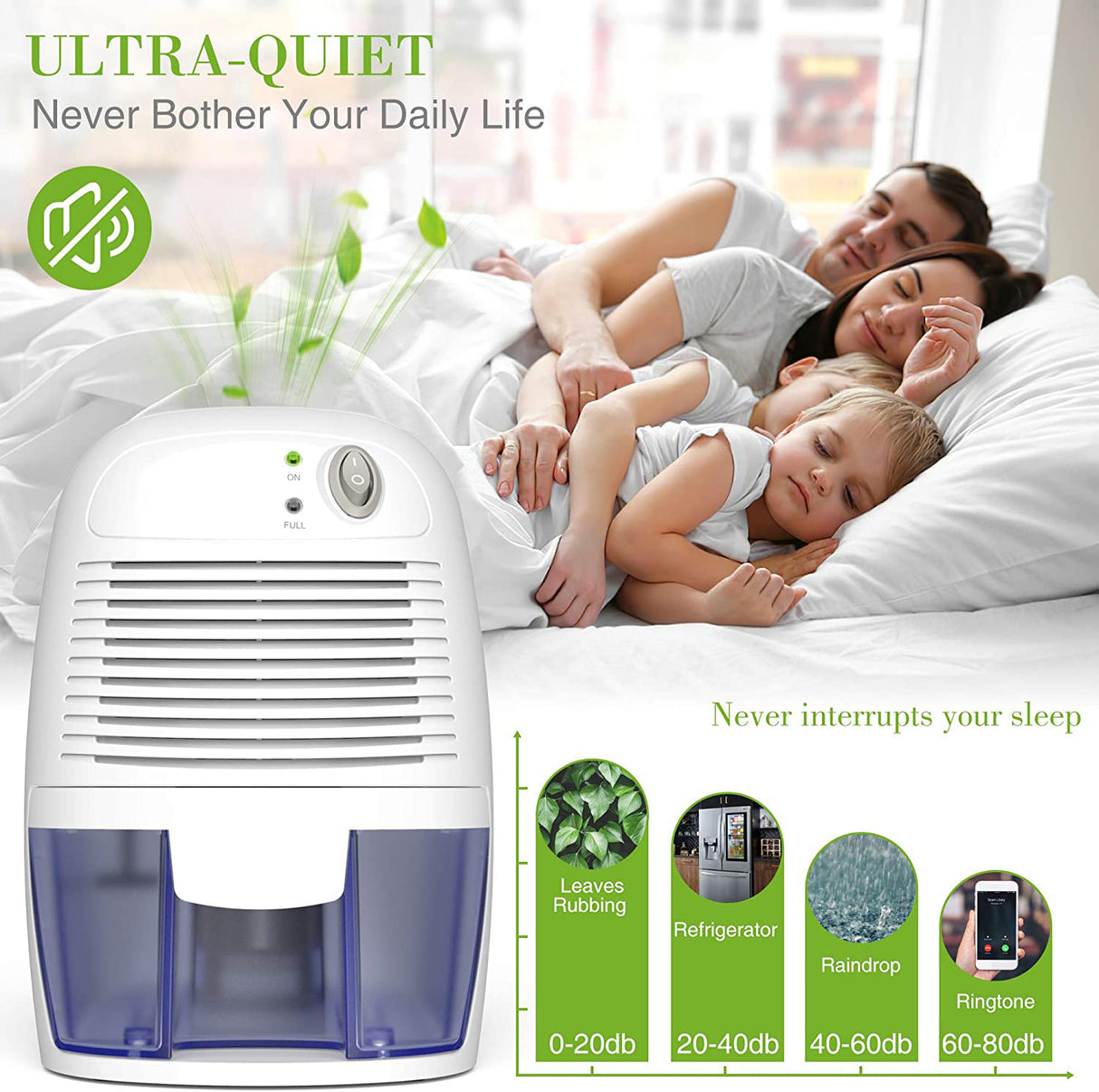 9V/USB Mini Dehumidifier Small Dehumidifier Small Mute White Household Dehumidifier - V.I.P Digital Presence
