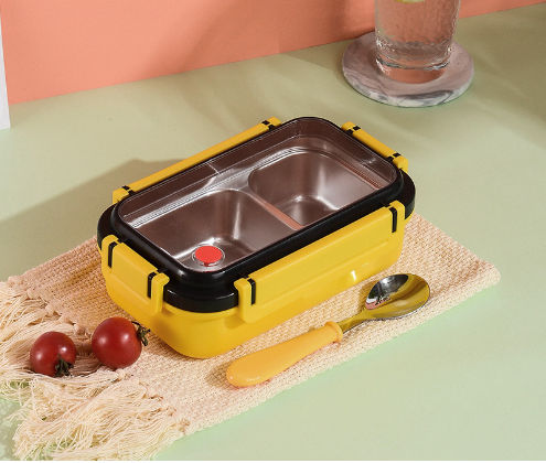 Simple and stylish portable stainless steel heat preservation and anti-scalding partition lunch box - V.I.P Digital Presence