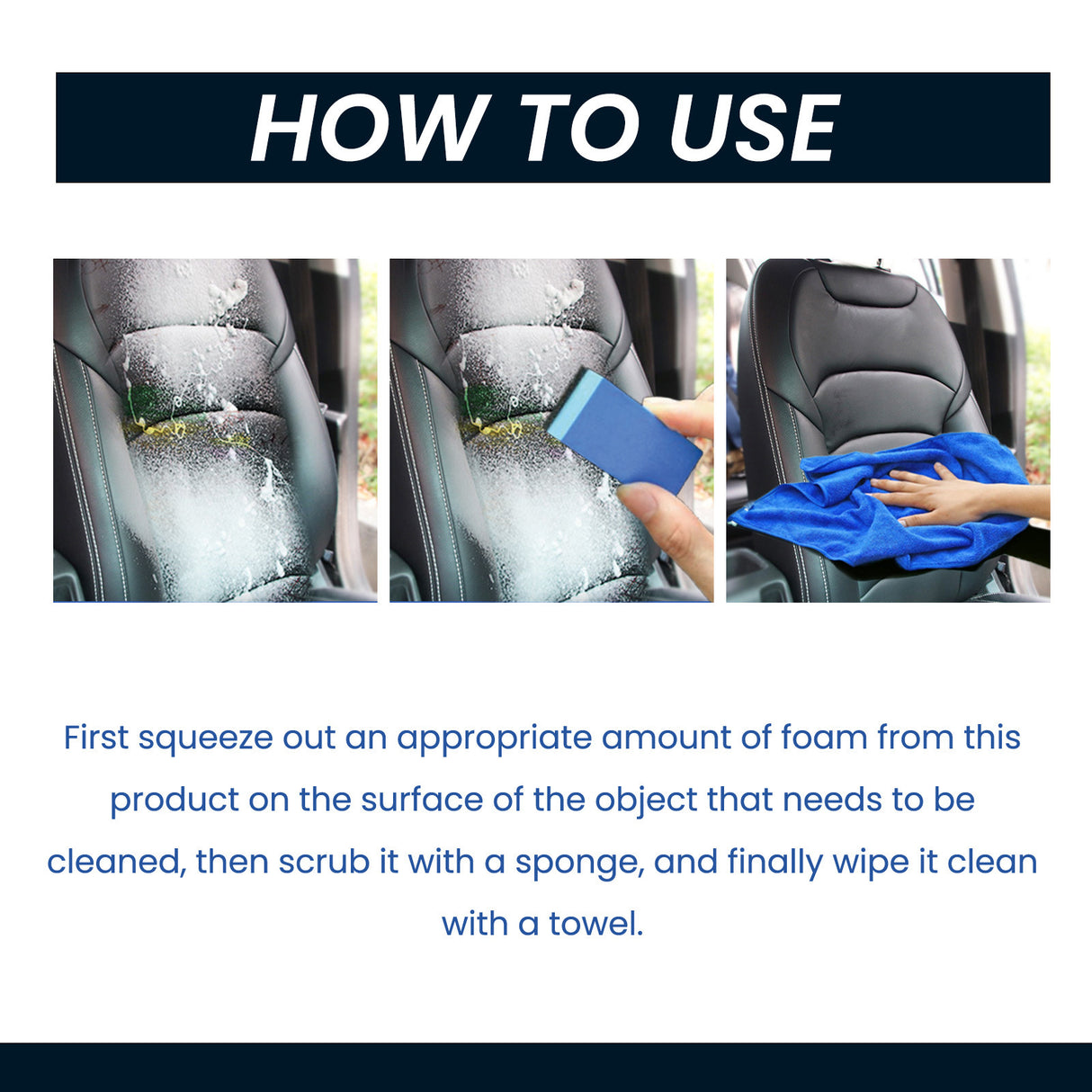 Foam Cleaner, Car Interior Seats Clean Decontamination Bright Refurbishment - V.I.P Digital Presence