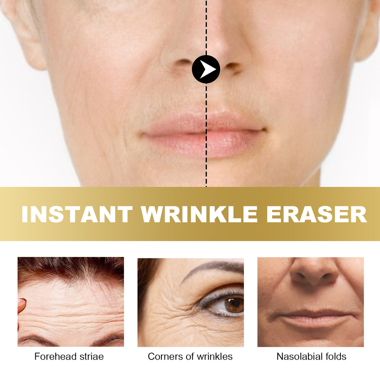 Instant Wrinkle Eraser, Fade Facial Wrinkle Moisturizing Nourishing Firming Haun White Skin - V.I.P Digital Presence