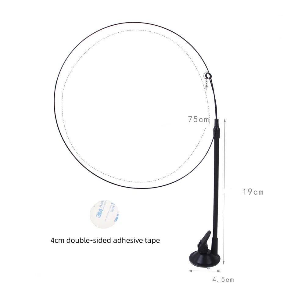 Suction cup cat toy stick that can be attached and held with steel wire multi head interchangeable cat toy and pet supplies - V.I.P Digital Presence