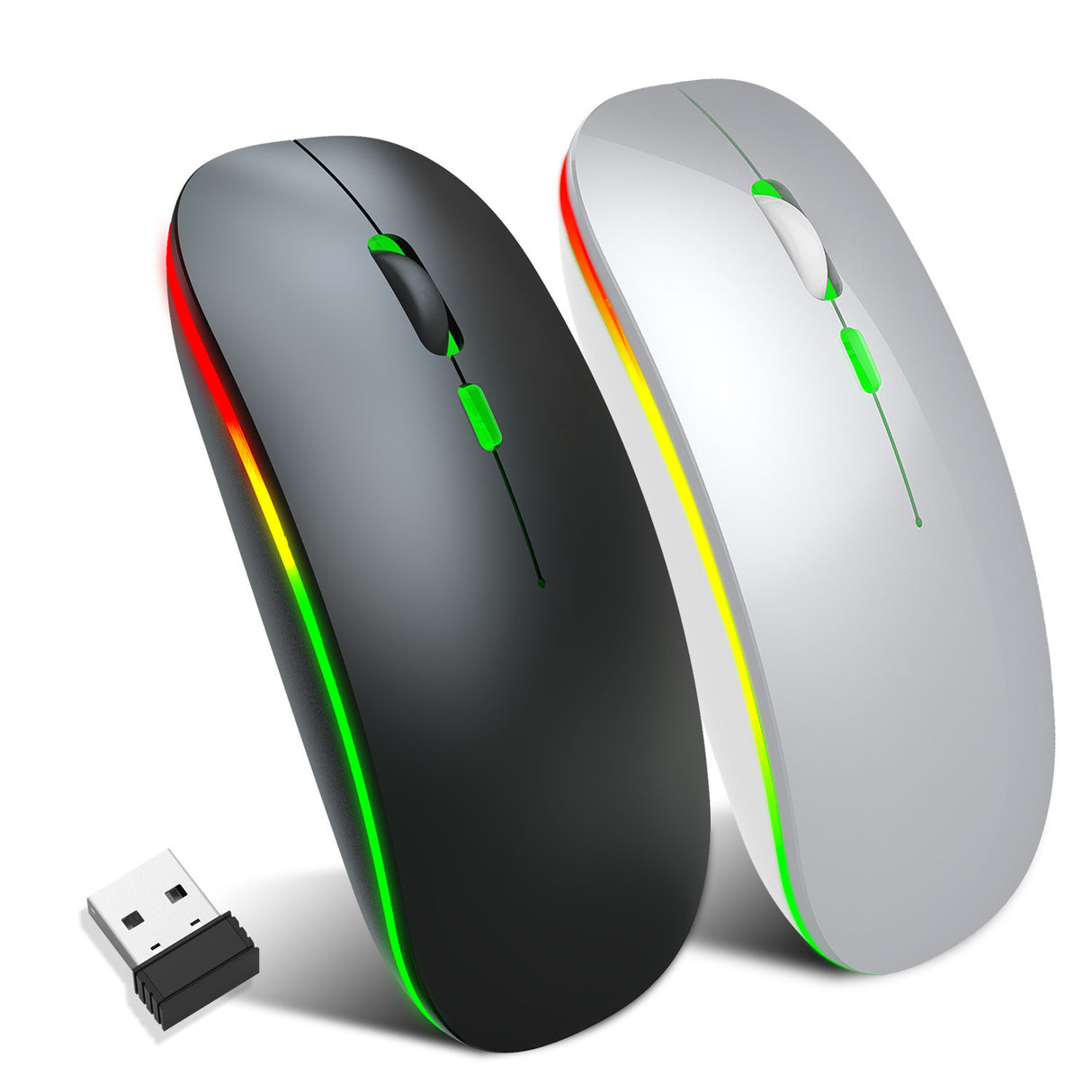 2.4G Colorful Luminous Wireless Mouse Silent Laptop Desktop Office Mouse - V.I.P Digital Presence