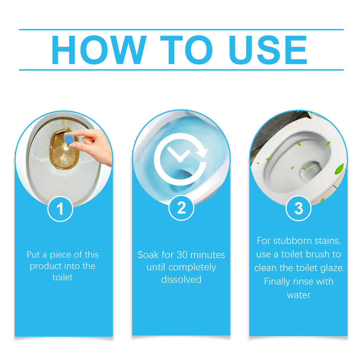 Toilet Cleaning Sheet, Toilet Smell, Stain And Scale Cleaning Bubble Cleaning Sheet - V.I.P Digital Presence