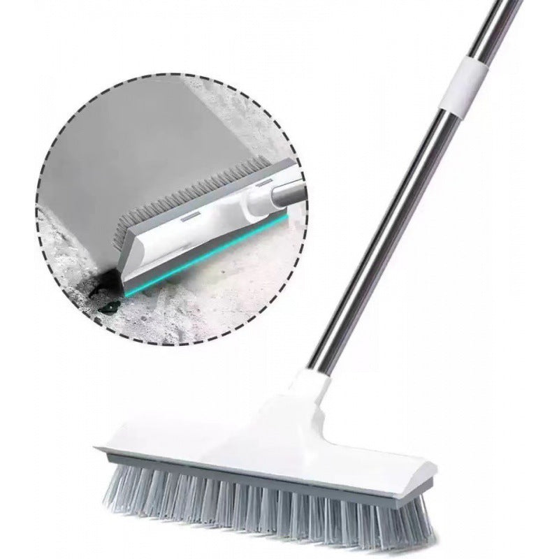 2-in-1 Floor Scrub Brush with Long Adjustable Handle. Multifunctional for Bath & Kitchen - V.I.P Digital Presence