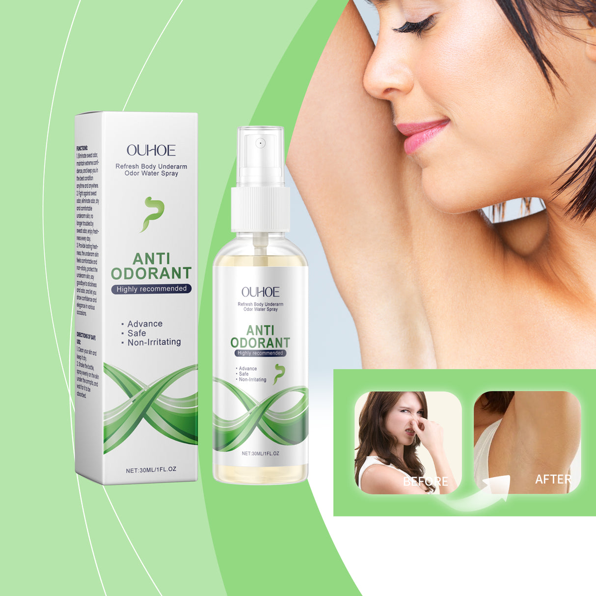 Underarm Treatment Spray, Lasting Fragrance Improve Body Odor Underarm Odor Clean And Moisturizing Body Care