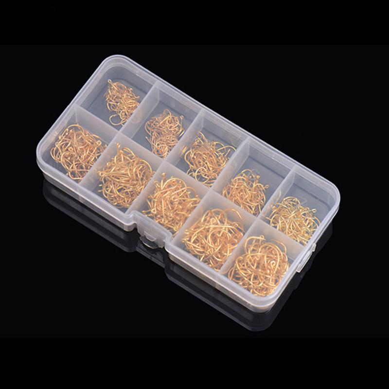 LEO 600PCS/BOX High Carbon Steel Fishing Hooks Sharp Barbed Circle 3#-12# - V.I.P Digital Presence