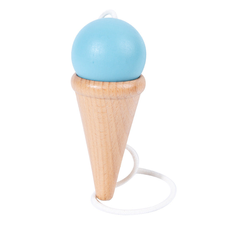 Hand eye coordination traditional toy wooden skill cup sensory integration training throwing and catching ball - V.I.P Digital Presence