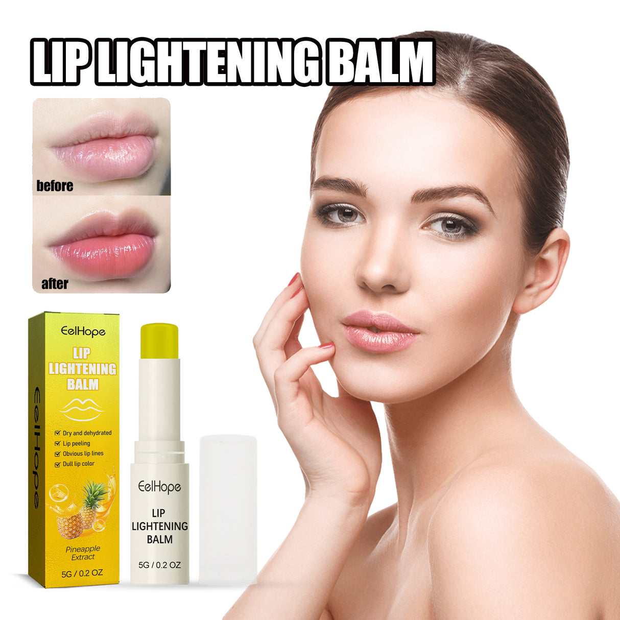 Pineapple Moisturizing Lip Balm Moisturizes, Hydrates, Removes Dead Skin And Prevents Dry, Cracked Lips - V.I.P Digital Presence