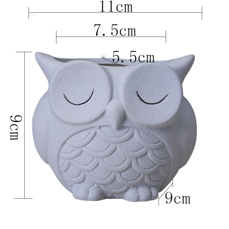 Flower pot ceramic indoor creative simple desktop small animal flower ornaments - V.I.P Digital Presence
