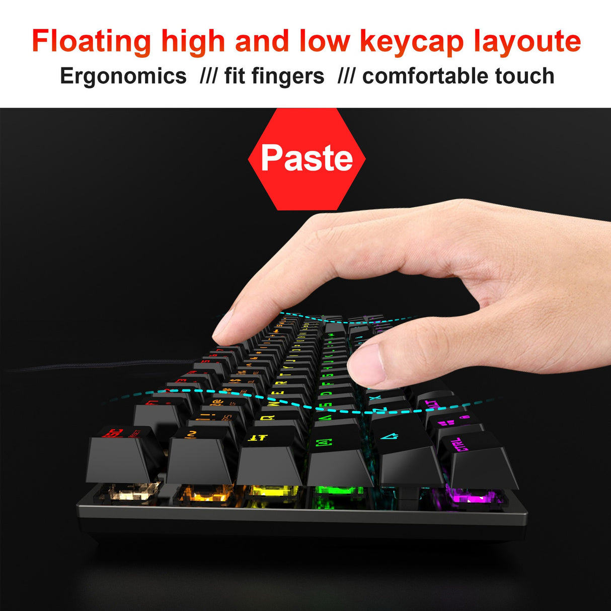 Personalized mechanical keyboard RGB luminous esports game keyboard wired blue axis full 104 key keyboard - V.I.P Digital Presence