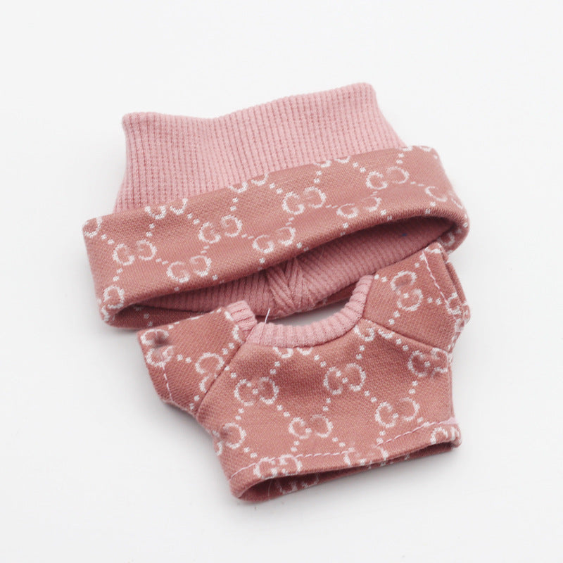 17cm Labubu First and Second Generation Blind Box 10cm Cotton Crying Doll Clothes Knitted Printed Hat