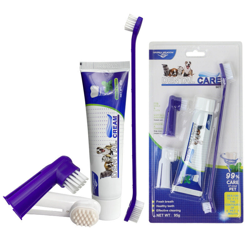 Pet Toothpaste Dog Toothbrush Cat Toothbrush Finger Toothbrush for Dogs and Cats Pet Dental Care Set - V.I.P Digital Presence