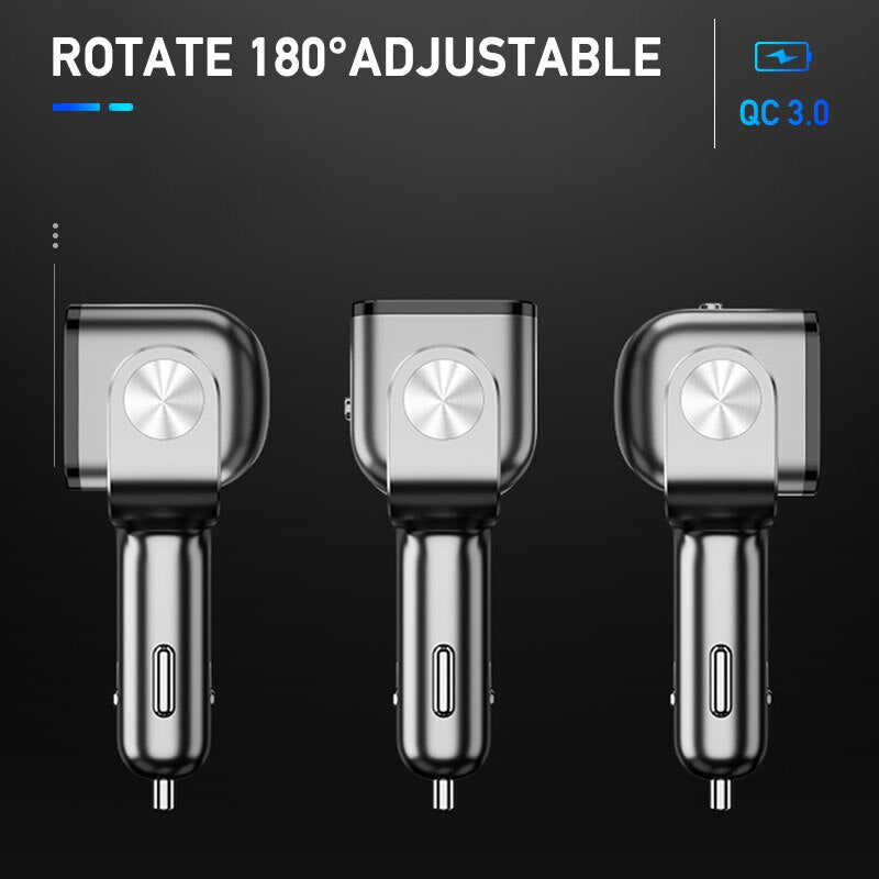 Car Cigarette Lighter Socket Splitter Charger Dual USB QC 3.0 Quick Charge 12V Auto Cigarette Lighter Sockets Power Adapter Plug - V.I.P Digital Presence