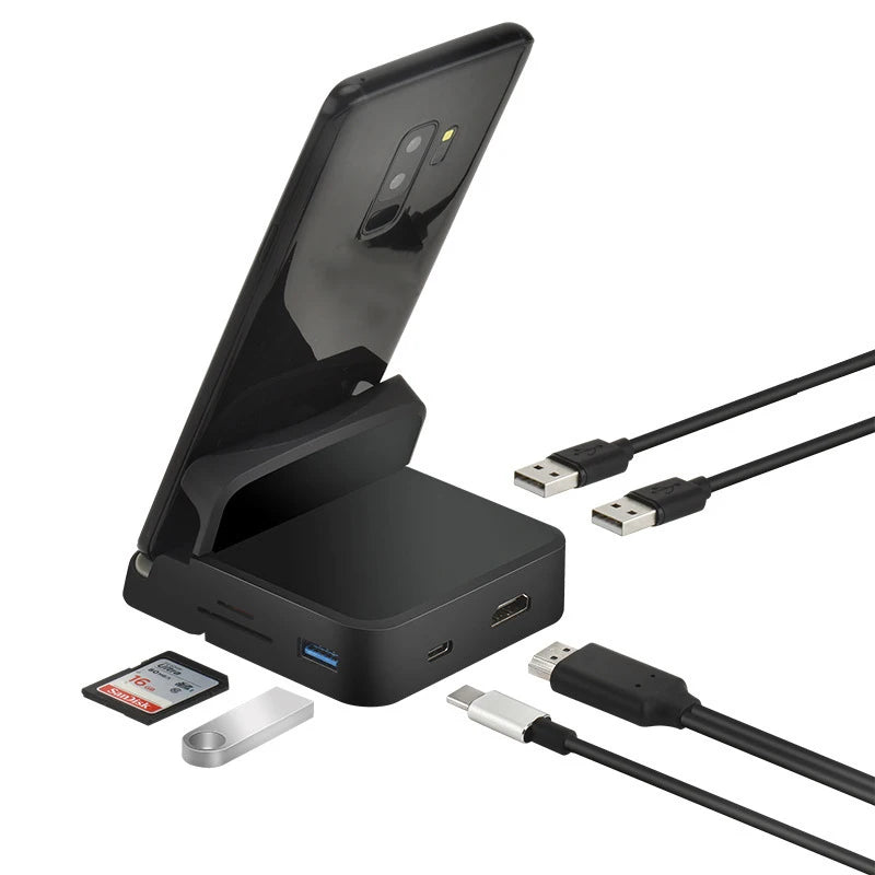 8 in 1 Type C HUB Docking Station Phone Stand USB C To HDMI-compatible Dock Power Charger Adapter For MacBook For Samsung HUAWEI - V.I.P Digital Presence