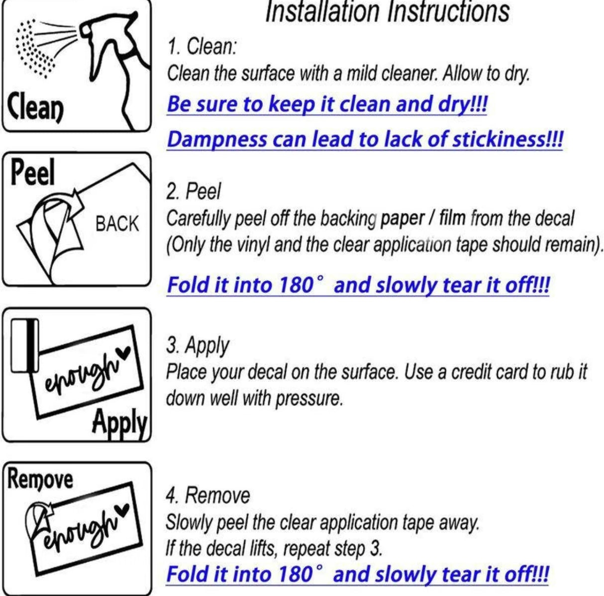 SafeLove Mirror Decal Set