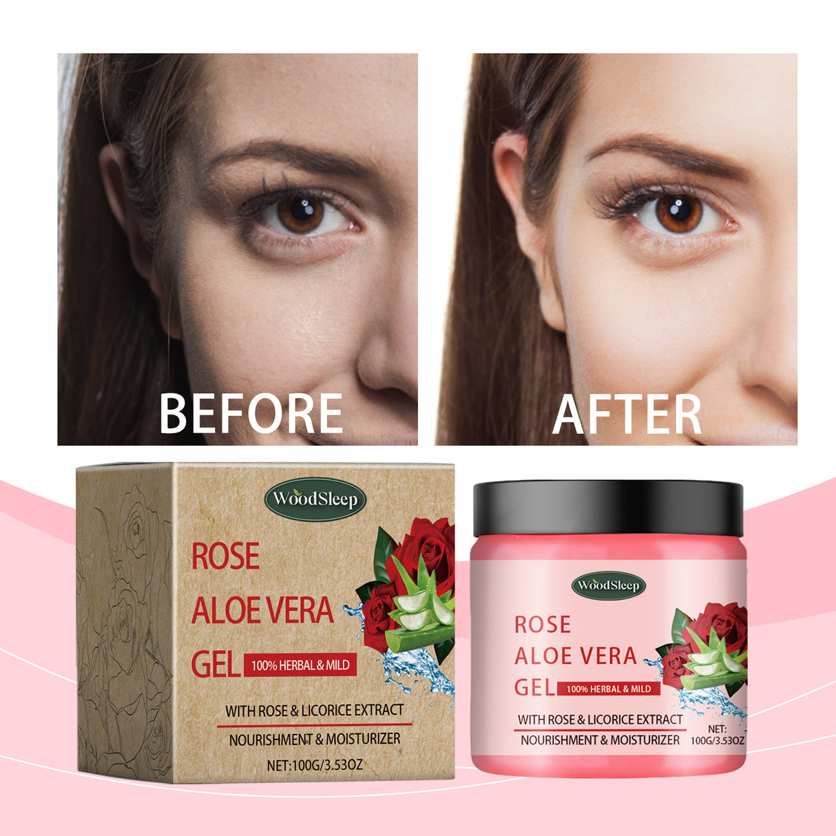 Rose Aloe Vera Water Hydrating Cream Firming And Moisturizing Tender Skin Gentle Moisturizing Repair Cream