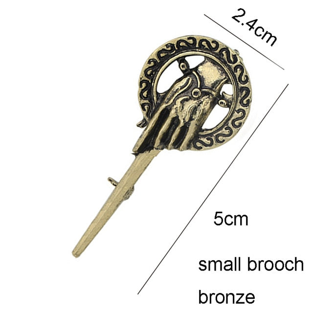 Game of Thrones Song of Ice and Fire Brooch Hand of the King Lapel Inspired Authentic Prop Pin Badge Brooches Movie Jewelry - V.I.P Digital Presence