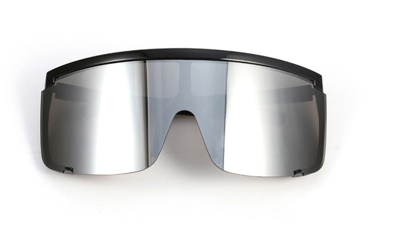 Personalized anti-ultraviolet large-frame white mercury sunglasses exaggerated one-piece anti-sputum and anti-splash glasses(HM-009) - V.I.P Digital Presence