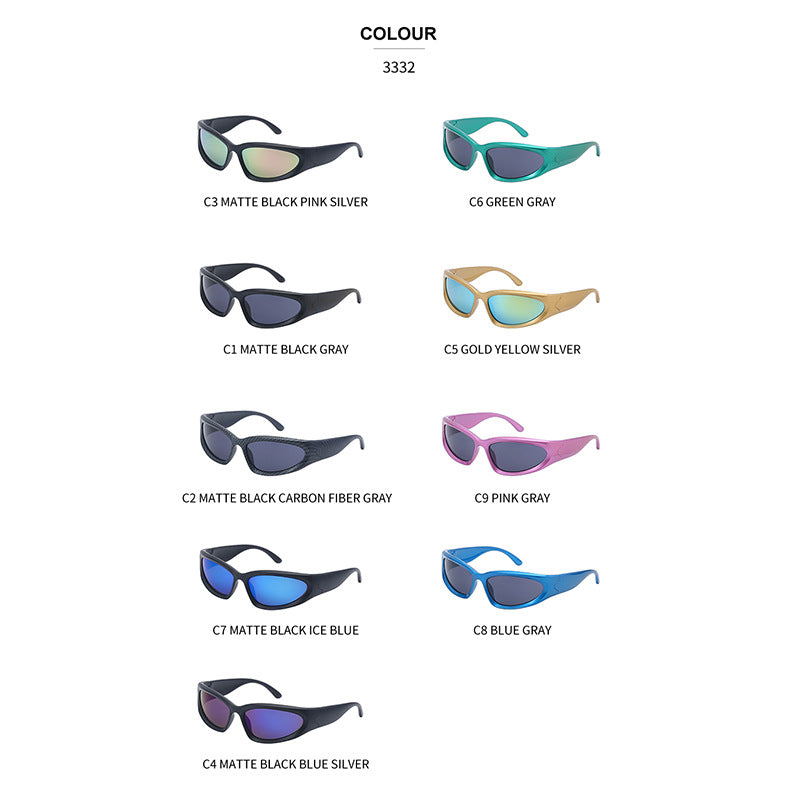 New Popular Personalized Cycling Sports Sunglasses Men's Anti UV Sunglasses Women's Fashion