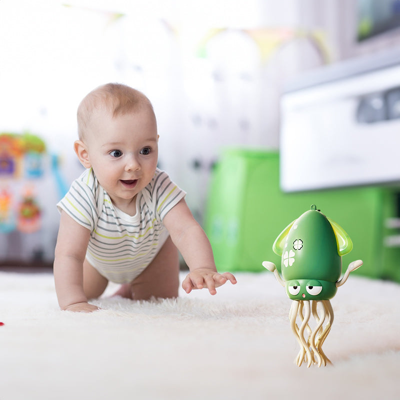 Creative Dancing Squid: auto-sense, obstacle-avoid e-pet with music, lights, rechargeable & interactive gift. - V.I.P Digital Presence