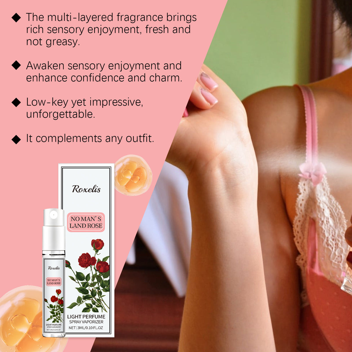 No Man's Land Rose Perfume Spray Fresh Fragrance Fragrance Charm Lasting Fragrance Light Elegant Perfume Spray - V.I.P Digital Presence