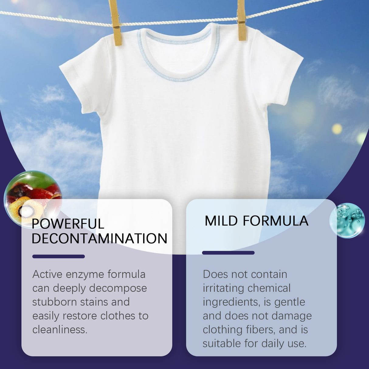 Active Enzyme Clothing Stain Remover Yellow Stain Stain Remover Mildew Stain Remover Clothing Stain Remover Mild Cleaning Solution - V.I.P Digital Presence