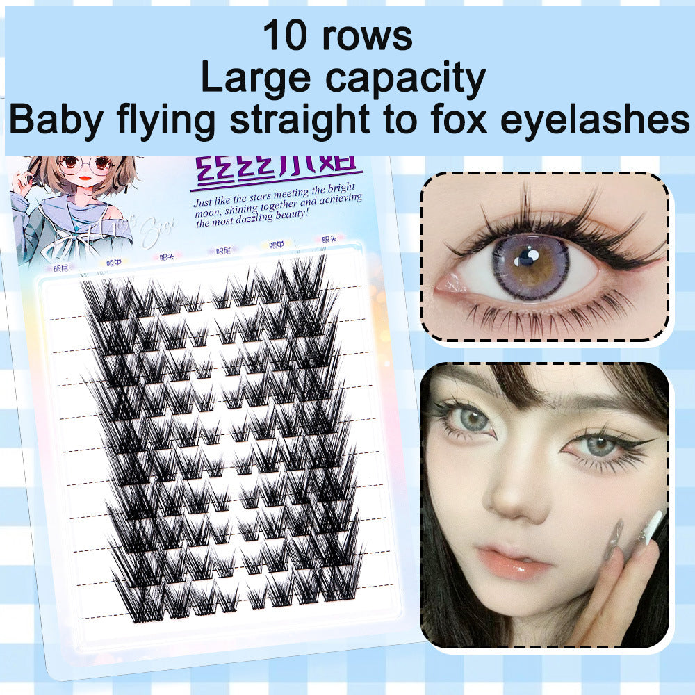 Sunflower Comics Pure Desire Eyelash Simulation Natural Thickening Large Segmented Trilogy False Eyelash Laziness - V.I.P Digital Presence