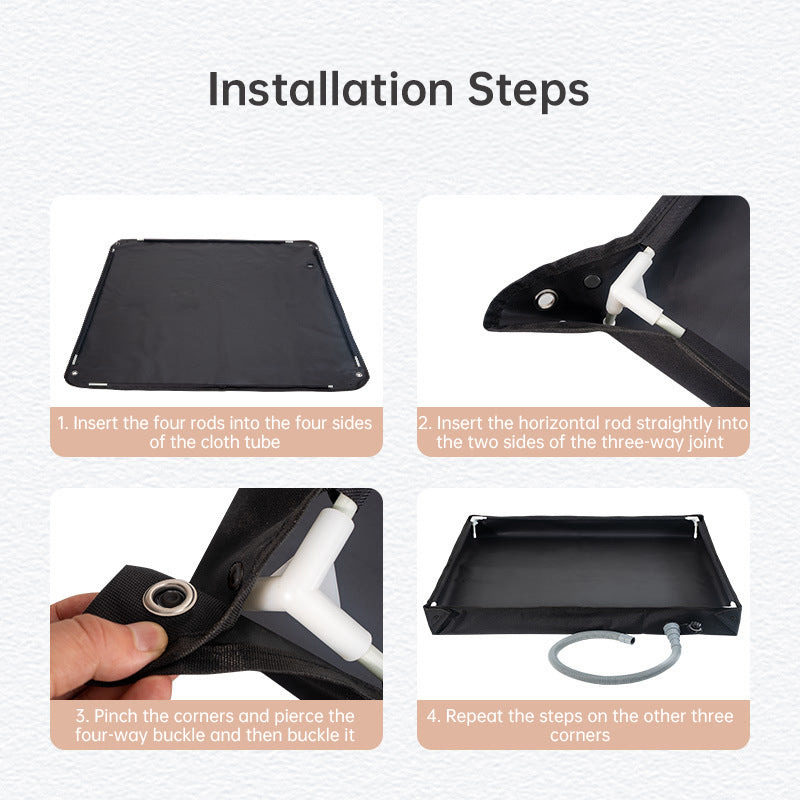 Folding Outdoor Camping Shower Tray Base - for Pets & Travel - V.I.P Digital Presence