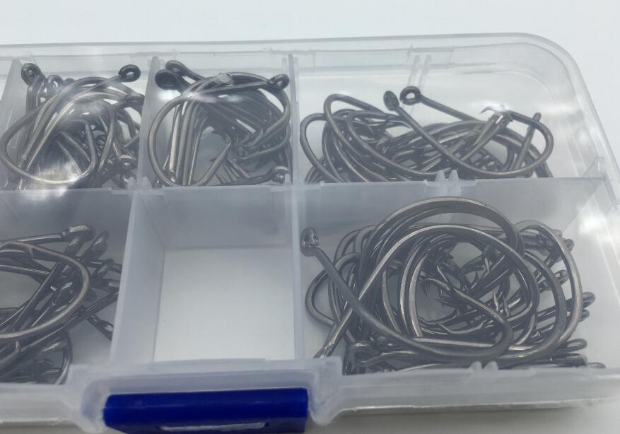 Rompin 120pcs/box 1#-5/0# 6 size mix 7381 fishing Hooks Octopus Sport Cirle bait sea hook with box - V.I.P Digital Presence