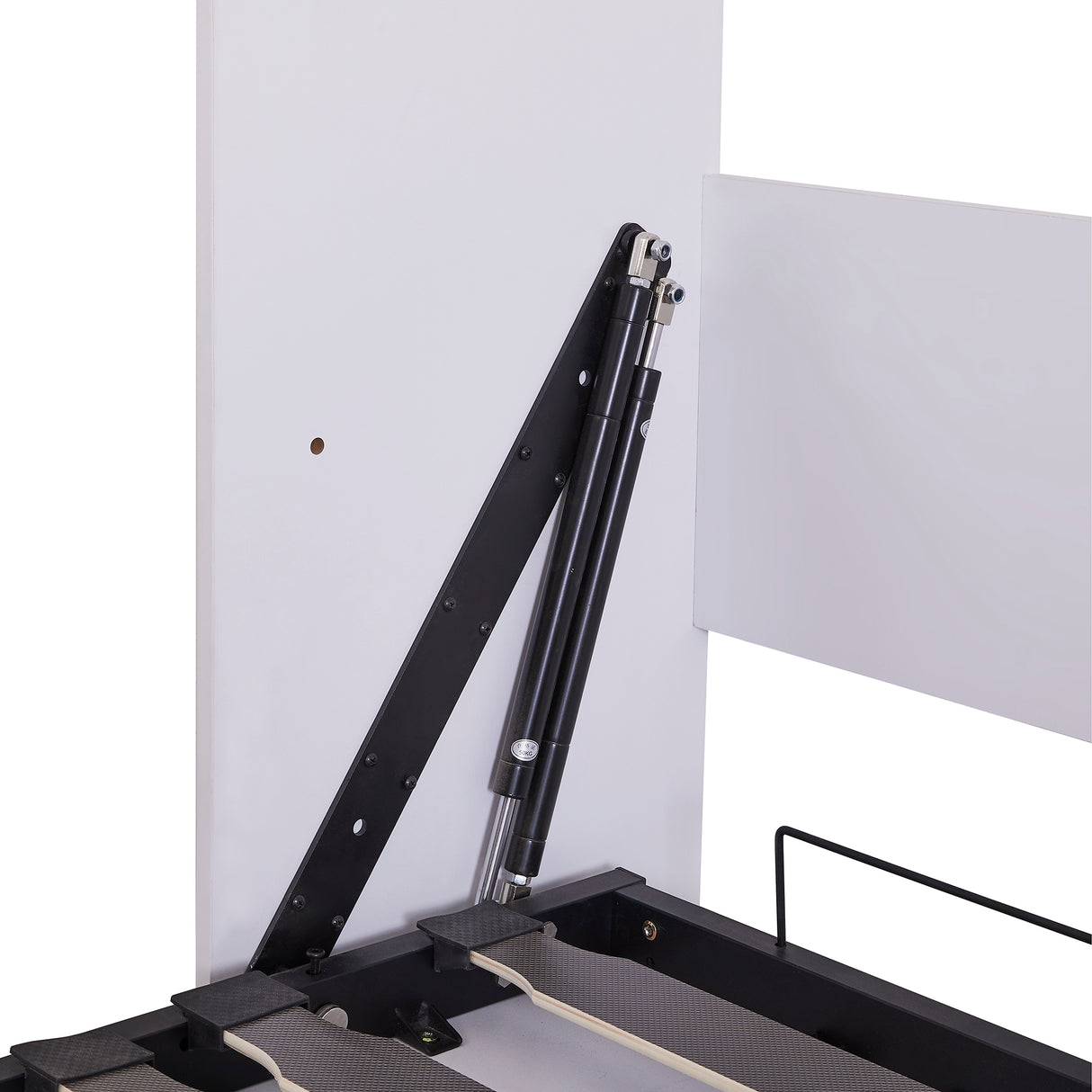 Twin Size Murphy Bed Wall Bed with Sofa,with Shelves,White - V.I.P Digital Presence