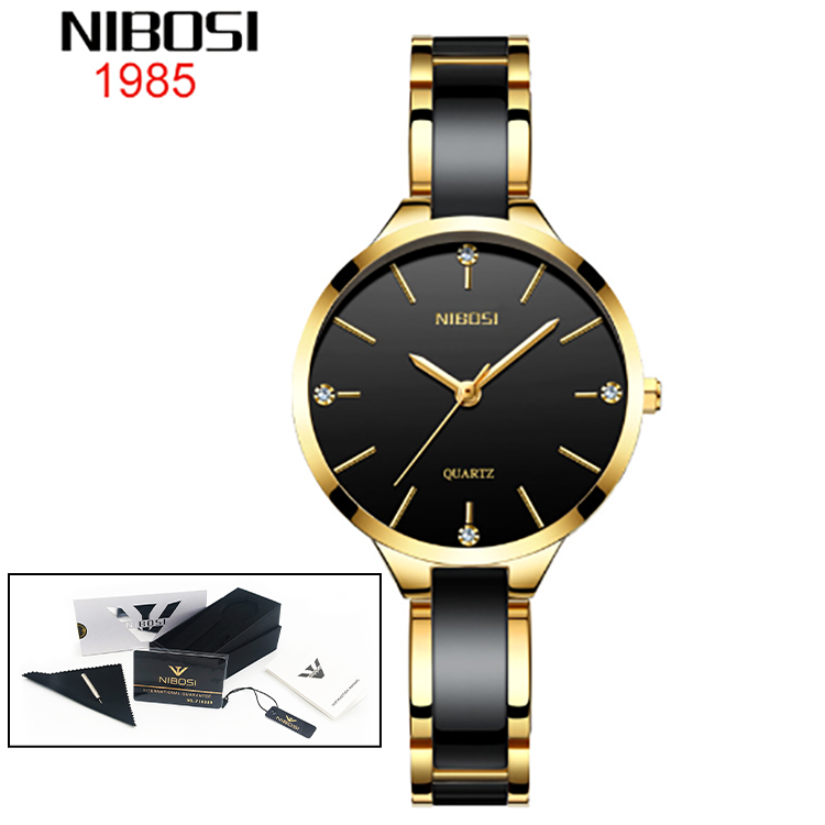 NIBOSI Luxury Ceramic Bracelet Watches Ladies Creative Quartz Watch For Women Female Clock Relogio Feminino Montre Femme 2330 - V.I.P Digital Presence