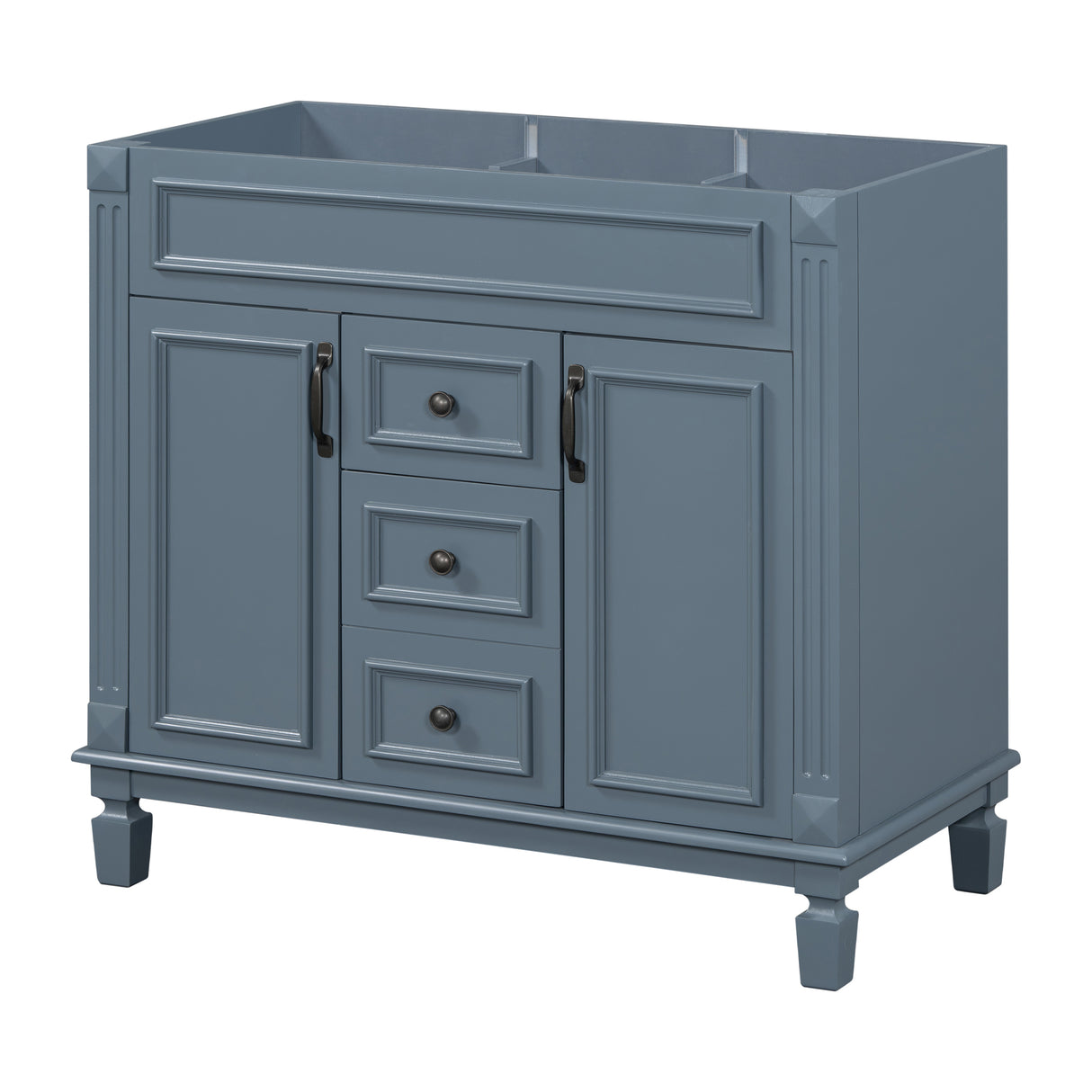 36'' Bathroom Vanity without Top Sink Cabinet only Modern Bathroom Storage Cabinet with 2 Soft Closing Doors and 2 Drawers - V.I.P Digital Presence