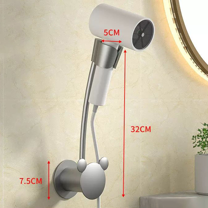 Punch-Free Hair Dryer Rack Wall-Mounted Hand-Held Rotating Lazy Bracket Bathroom - V.I.P Digital Presence