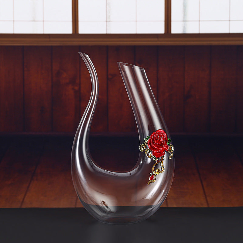 Household enamel crystal glass red wine glass goblet decanter - V.I.P Digital Presence