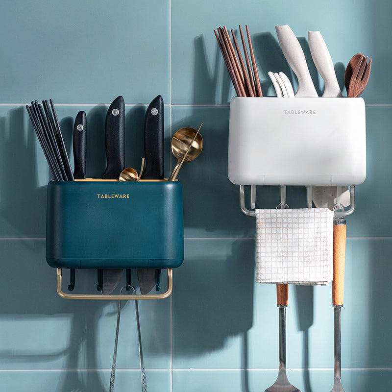 Wall-Mounted Chopsticks Cage Kitchen Chopsticks Multifunctional Storage Basket Storage Rack - V.I.P Digital Presence