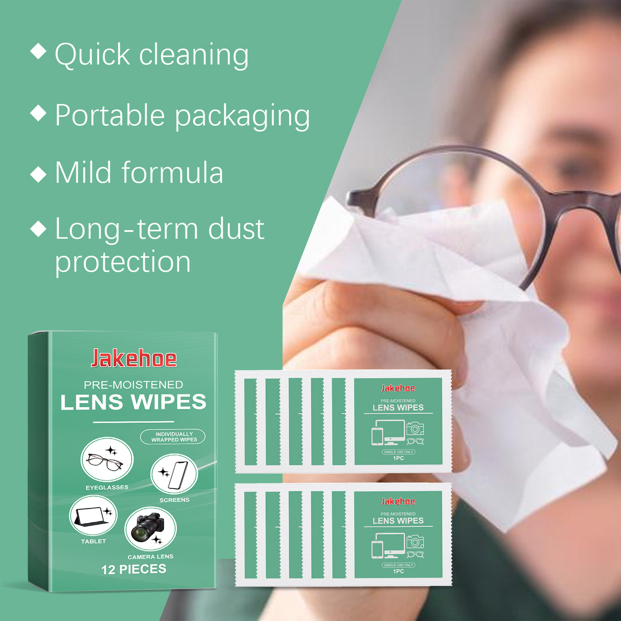 Lens Cleaning Wipes Eyeglass Screen Wipes Individual Package Carry Cleaning Wipes With You - V.I.P Digital Presence