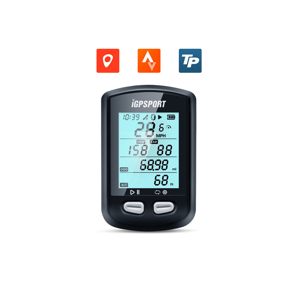 iGPSPORT iGS10S Stopwatch GPS Bicycle Computer ANT+ Heart Rate Cadence - V.I.P Digital Presence