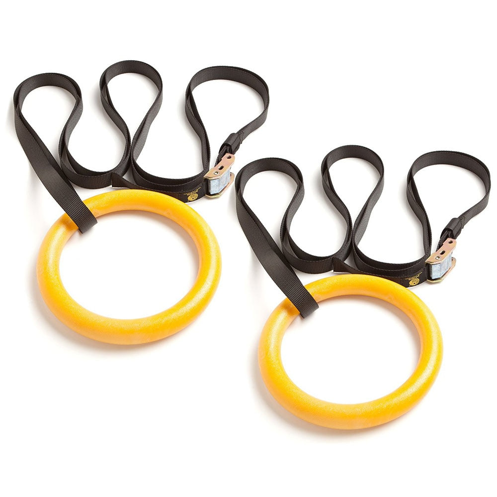 2Pcs High Quality Heavy Duty ABS Plastic 28mm Exercise Fitness Gymnastic Rings With Foam Handle Gym Exercise Crossfit Pull Ups A - V.I.P Digital Presence