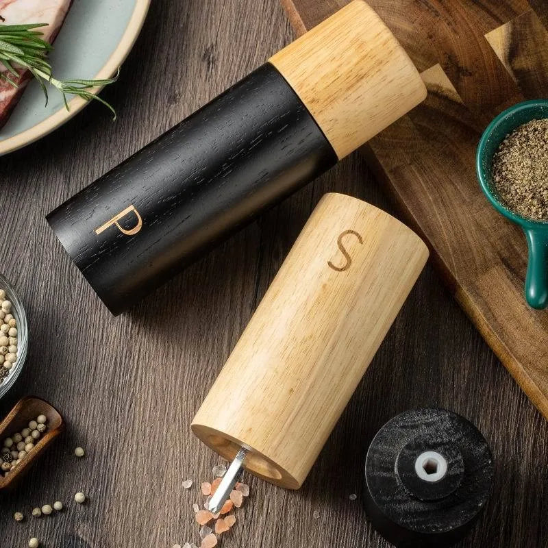 Oak Pepper Grinder Salt and Pepper Grinder Wooden Salt Mill Pepper Grinder with Adjustable Ceramic Rotor - V.I.P Digital Presence