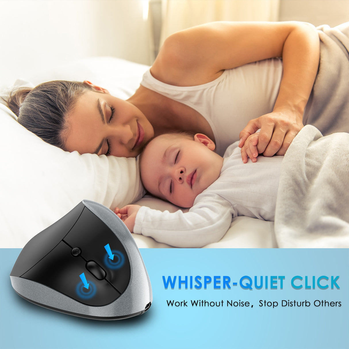 Vertical vertical grip rechargeable silent wireless anti mouse hand designer drawing office creative ergonomic mouse - V.I.P Digital Presence