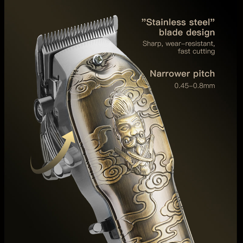 New 3 In 1 Full Metal Oil Clippers Digital Display Electric Hair Clipper Engraving Clippers Nose Hair Clipper Set - V.I.P Digital Presence