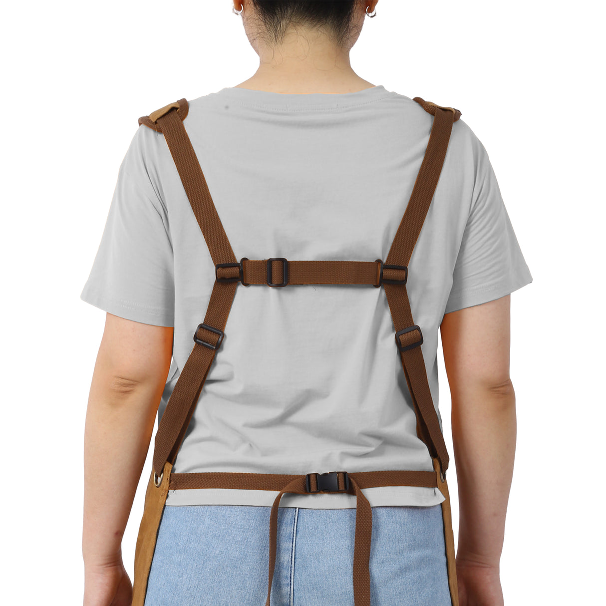 Long heavy-duty waxed canvas tool apron, carpenter apron, carpenter waterproof 18 ounces, fully adjustable - V.I.P Digital Presence